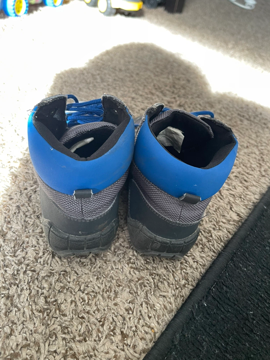 Gymboree Kids Blue & Grey Lace-Up Boots - Size 11 - photo 2