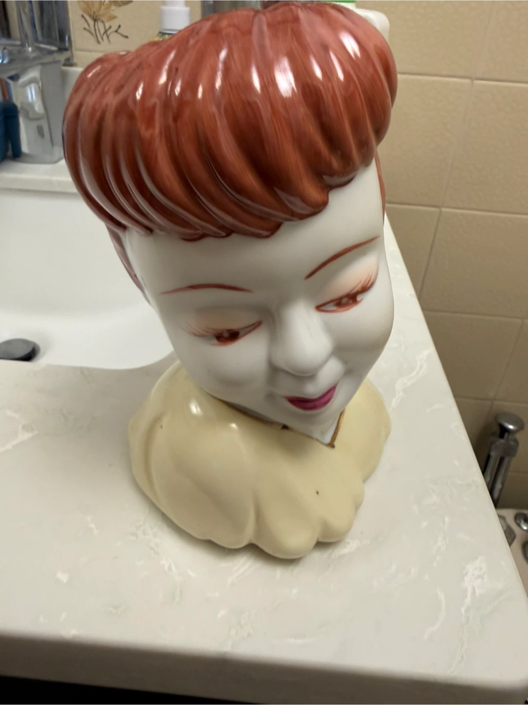 Vintage Ceramic Head Vase