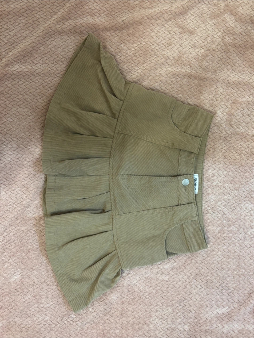 Forever 21 Corduroy Skirt - Tan - M/M