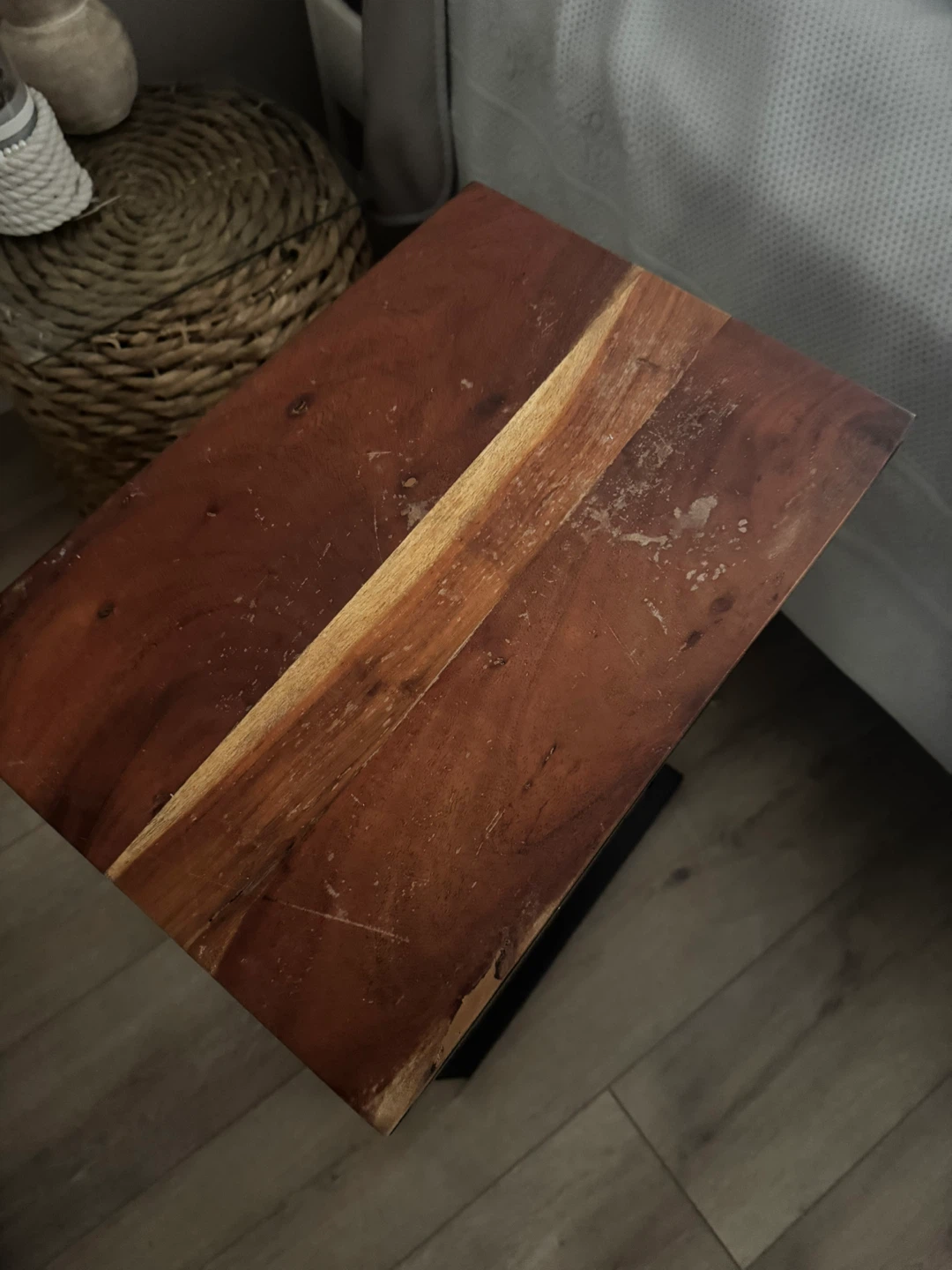 Wooden Top C-Table / Bedside Table - photo 2