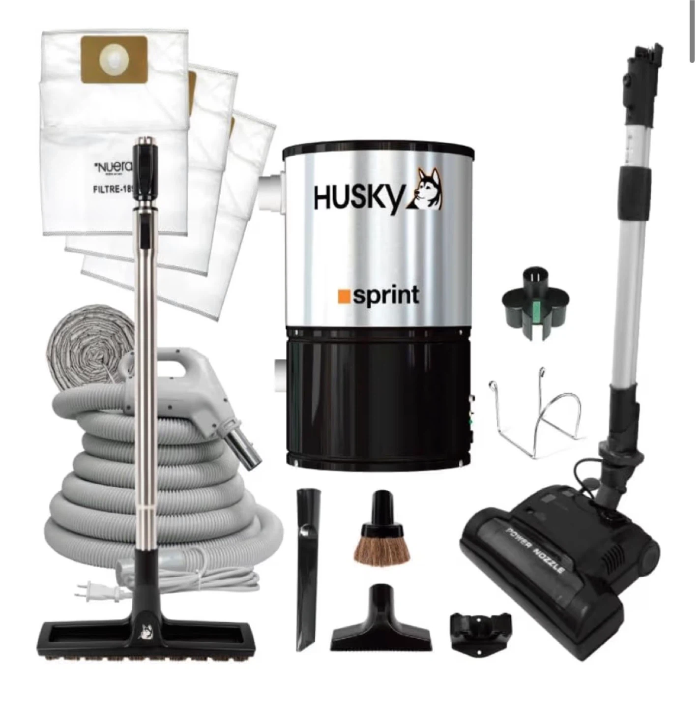Husky Sprint Central Vacuum System with Attachments