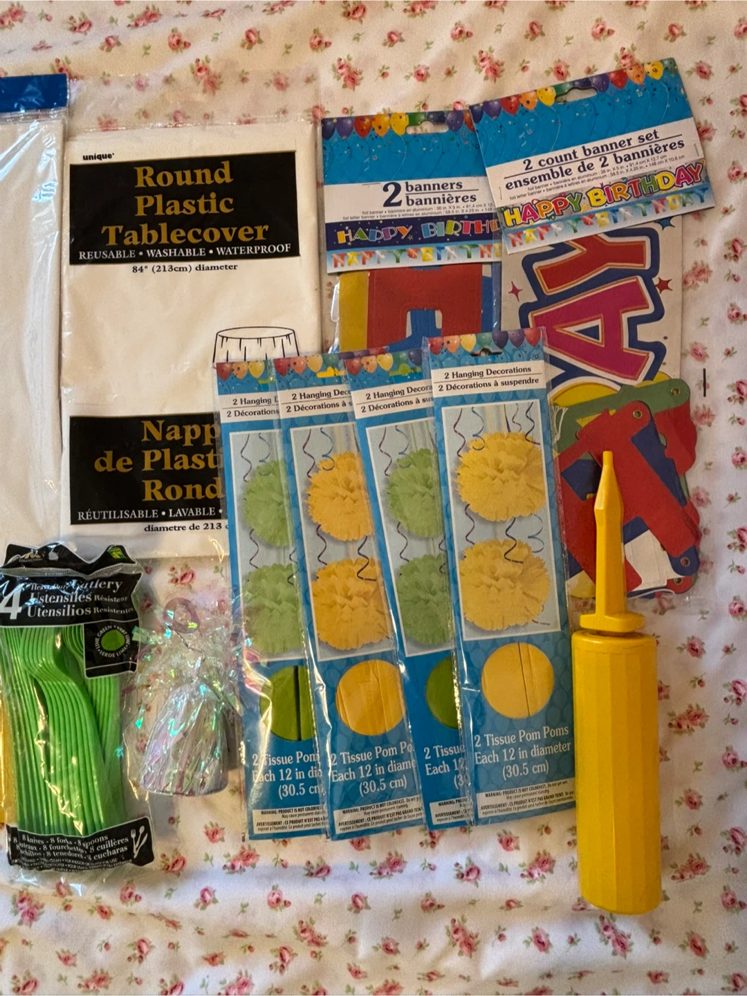 Party Supplies Lot: Tablecloths, Napkins, Candles, and Sparklers - photo 4
