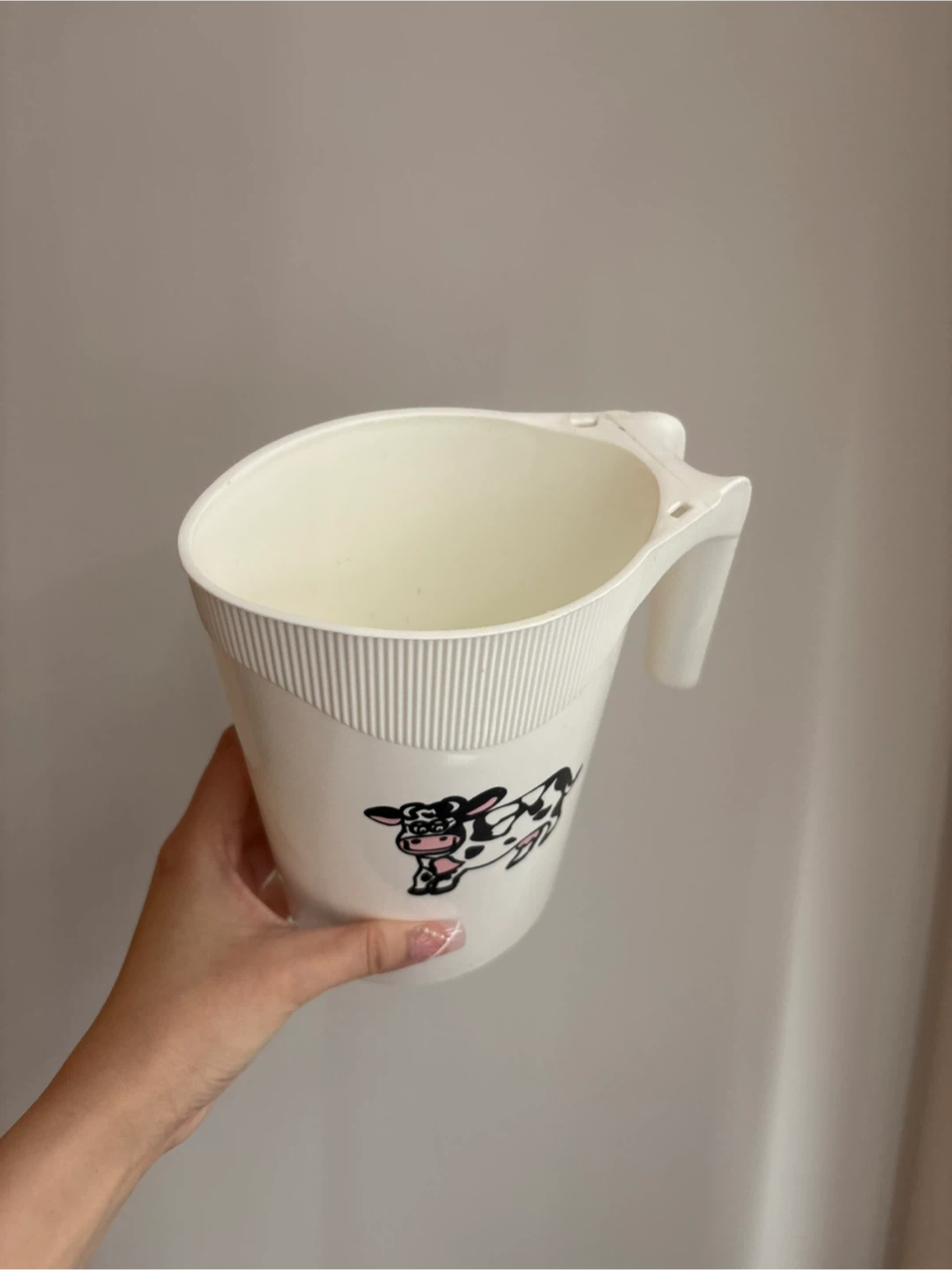 White Pitcher with Cow Decal - photo 2