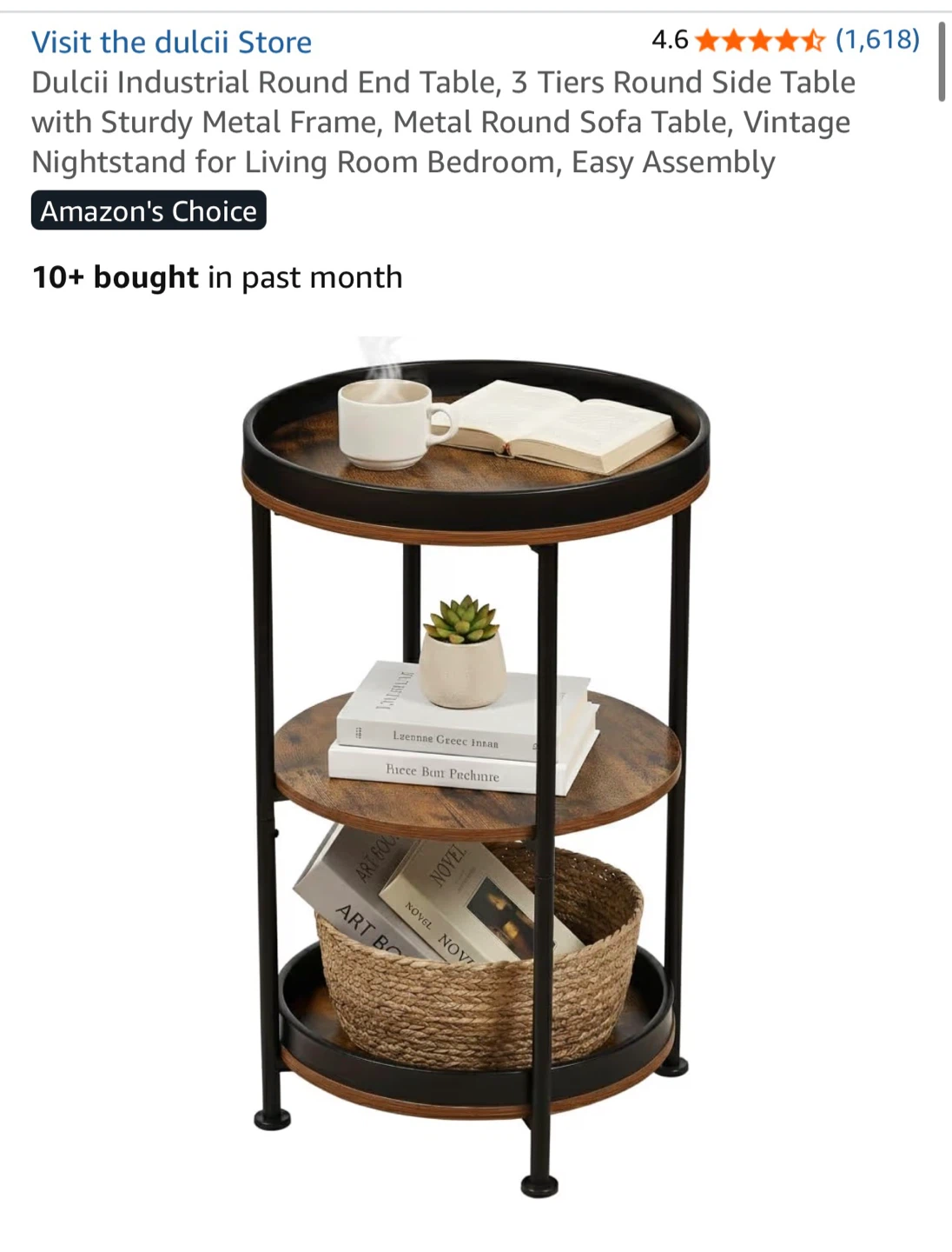 3-tier Side Table End Table - photo 2