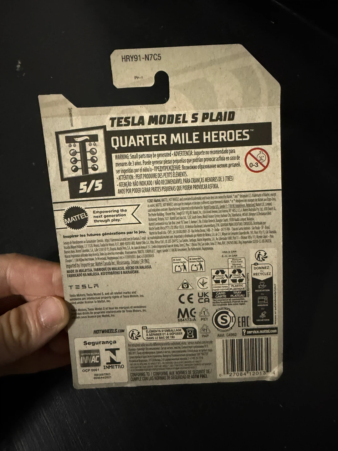 Hot Wheels Tesla Model S Plaid Quarter Mile Heroes - photo 2