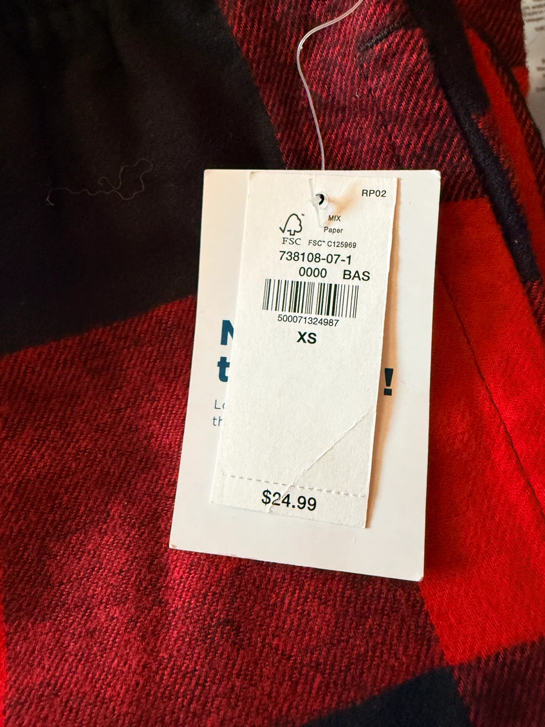 Old Navy Red Buffalo Plaid Pajama Pants XS - photo 2