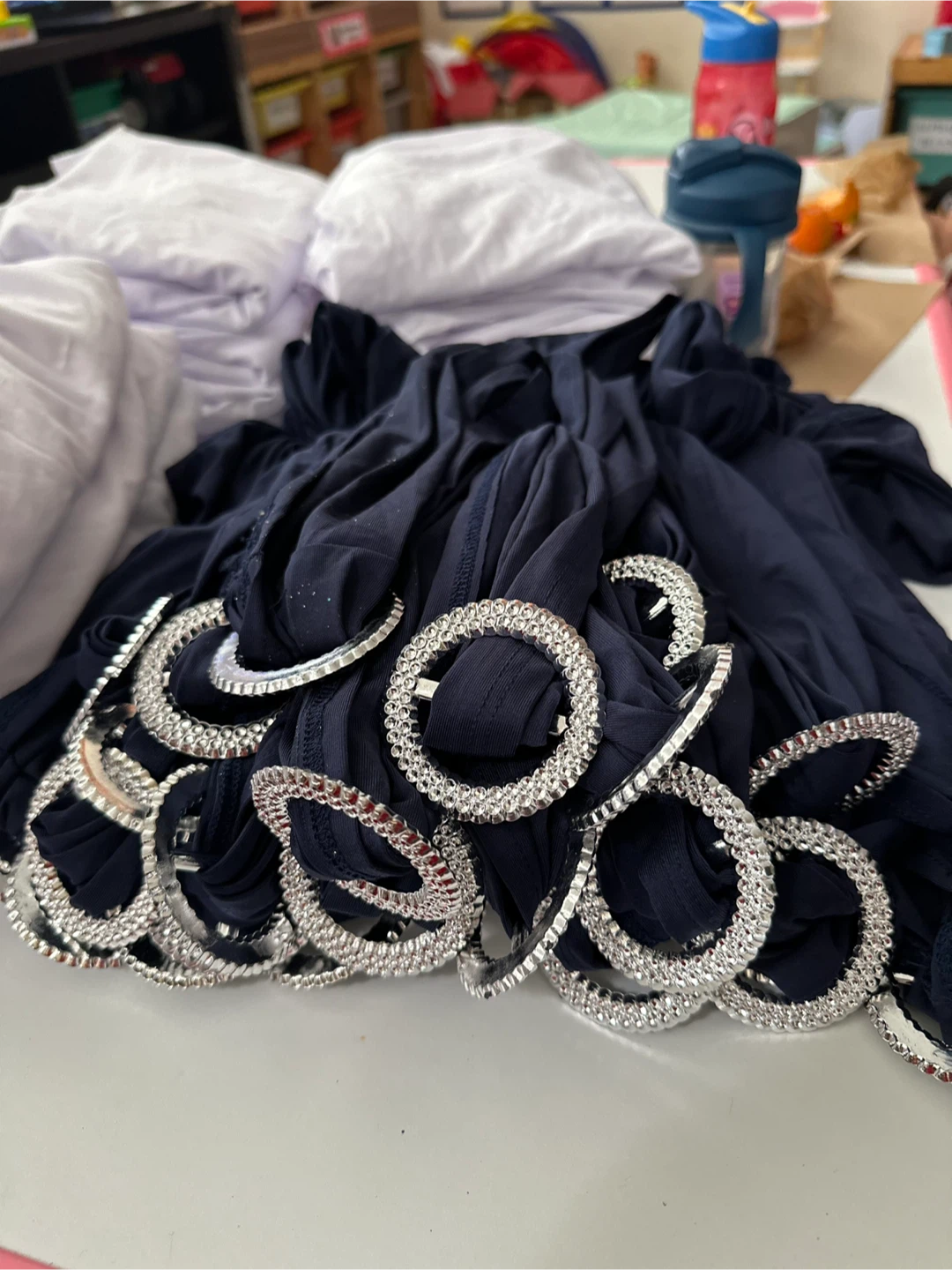 Stretch Chair Covers with NB Bows and Rhinestone Buckles - photo 4