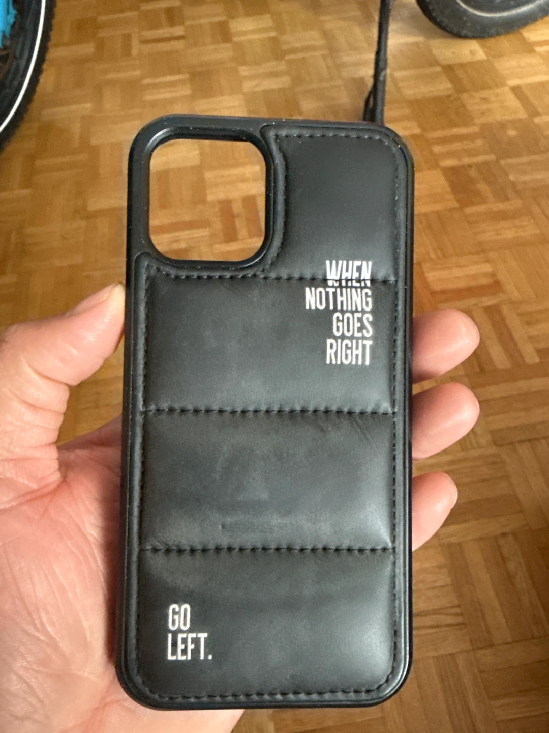Black Quilted iPhone 12 Case