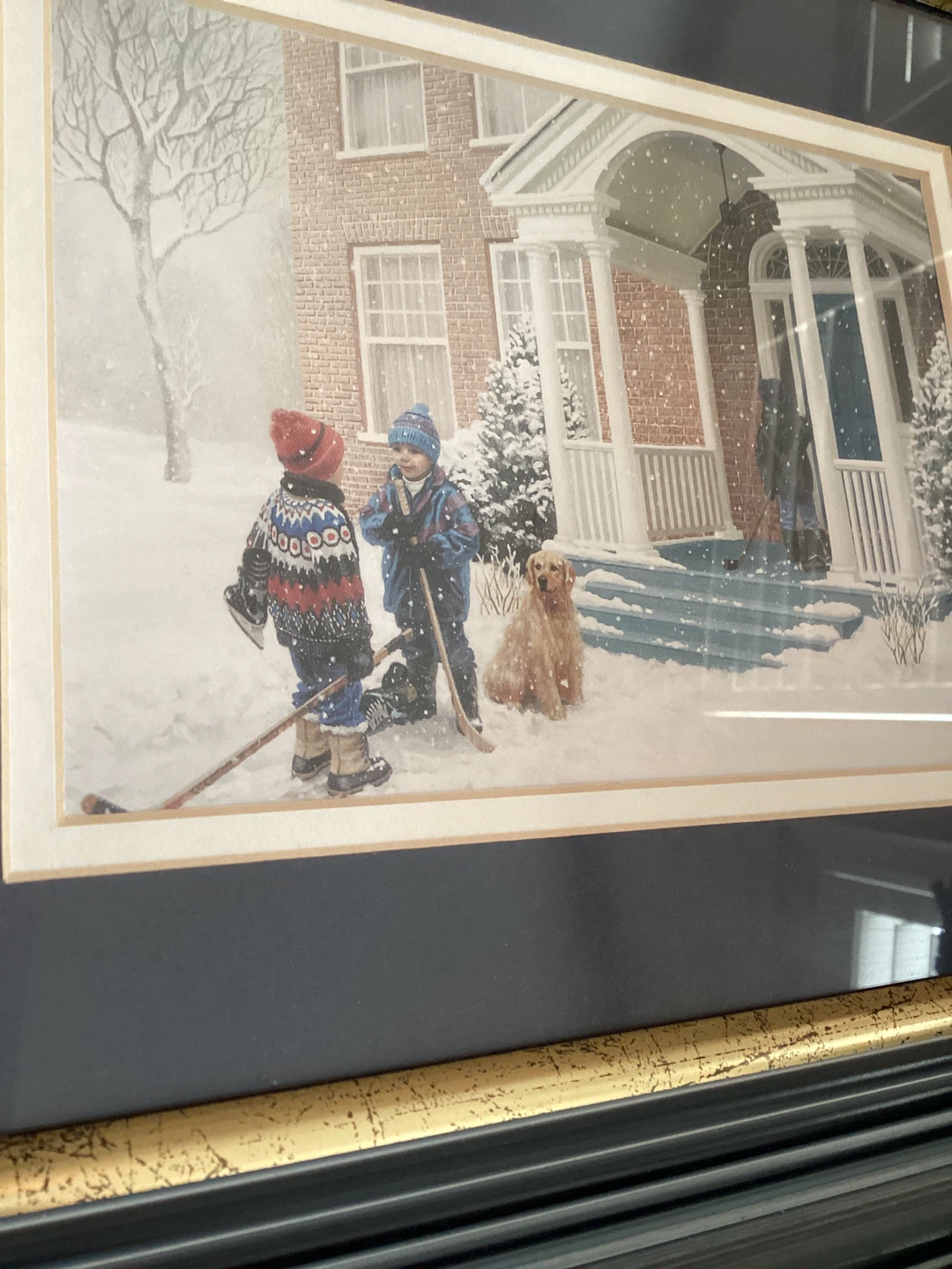 Framed Print "Winter Hockey Game" by M. G. Smith - photo 2