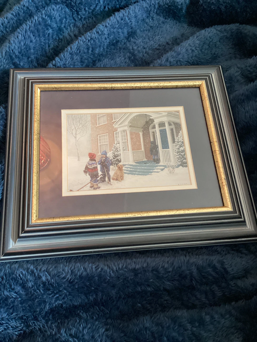 Framed Print "Winter Hockey Game" by M. G. Smith