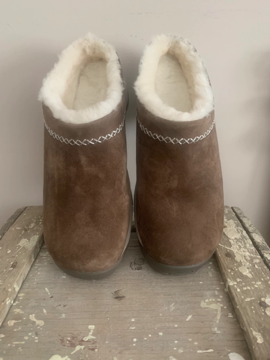 Merrell Brown Suede Clogs with Shearling Lining - photo 2