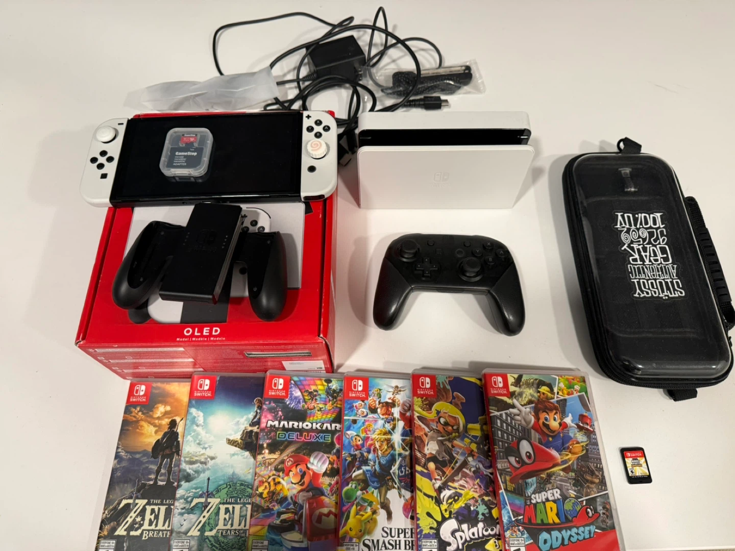 Nintendo Switch OLED Console Bundle with Games and Accessories