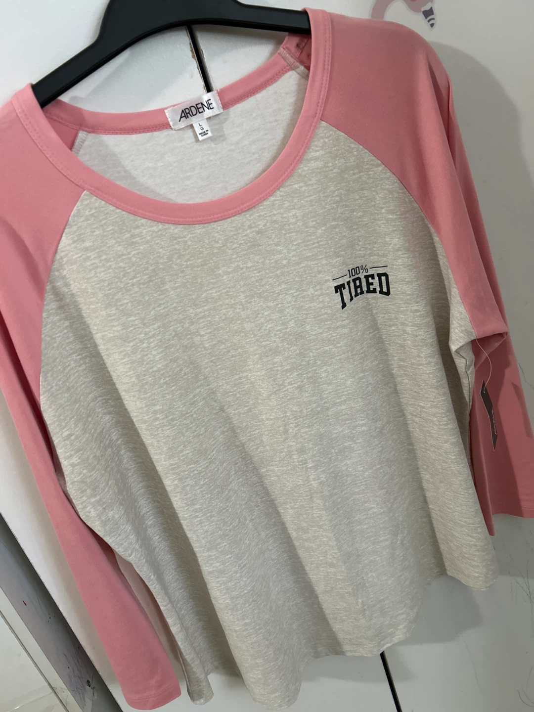 Ardene Women's "100% Tired" Baseball Tee - Size S - photo 2