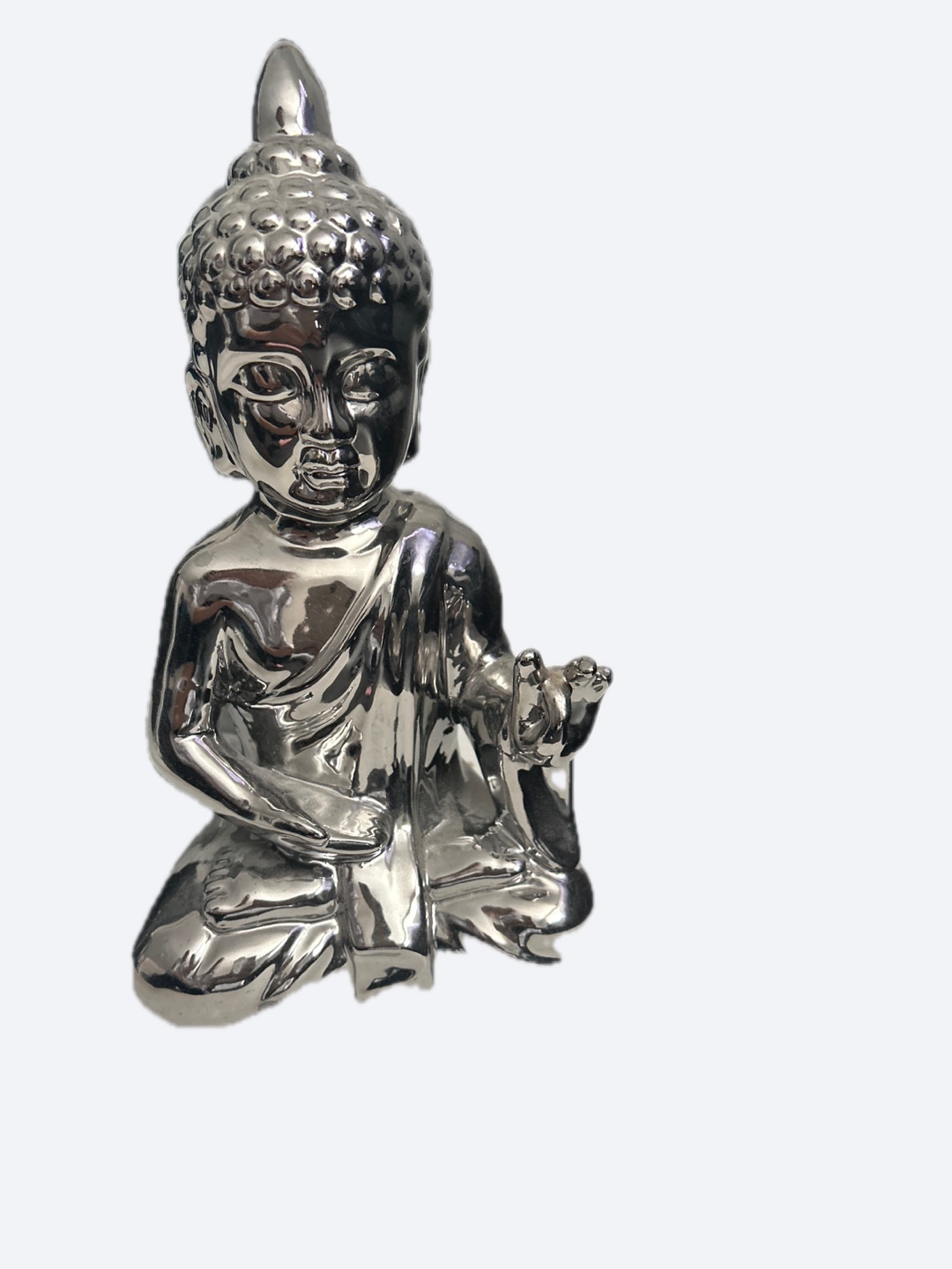Silver Buddha Figurine