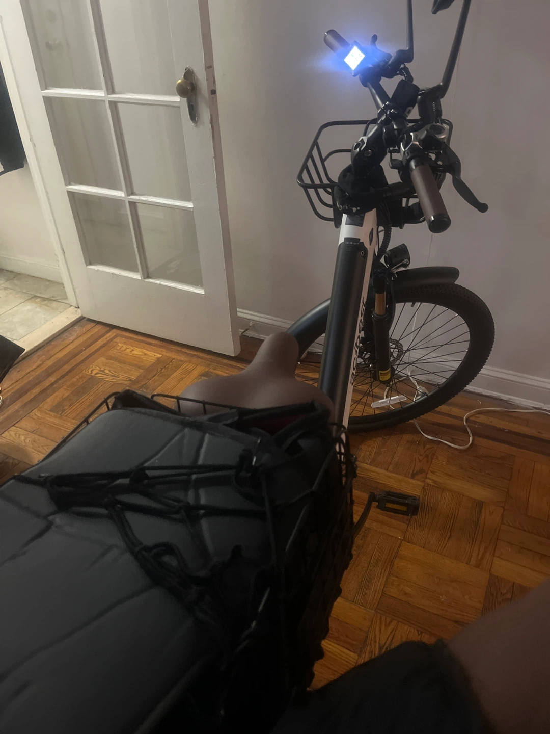 Acidbest Electric Bike with Front Basket and Rear Carrier Bag - photo 3