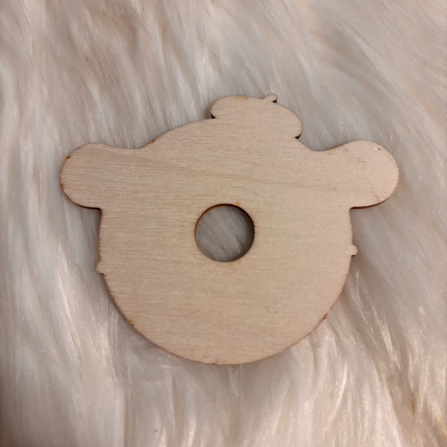 Handmade Pompompurin Wooden Donut Coaster - photo 3