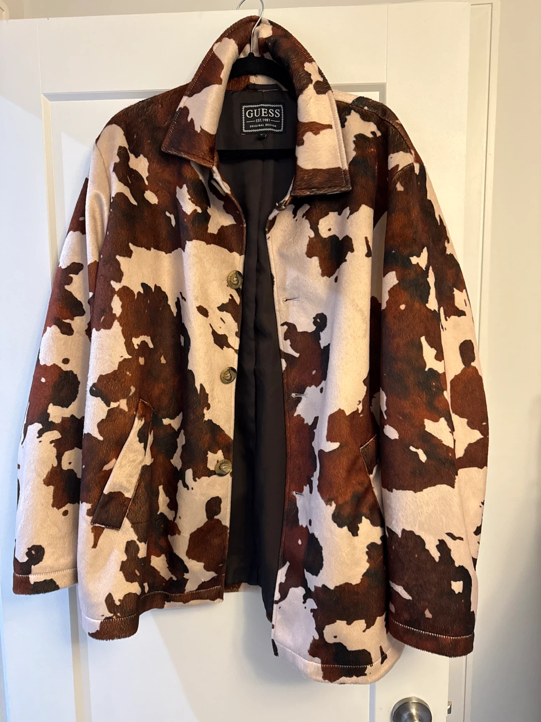 GUESS Original Design Cow Print Jacket XL