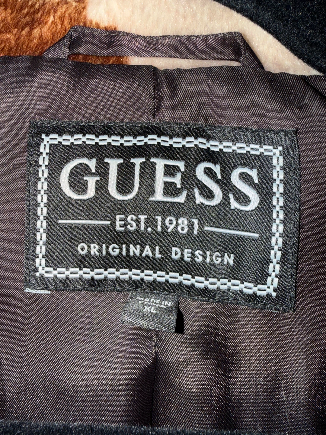 GUESS Original Design Cow Print Jacket XL - photo 3