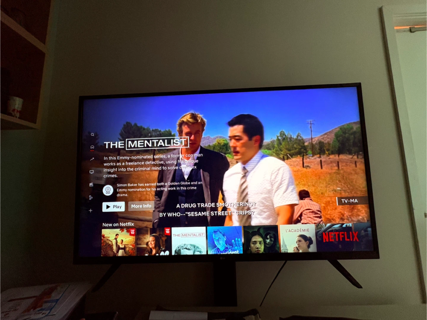 Tv and stand for it