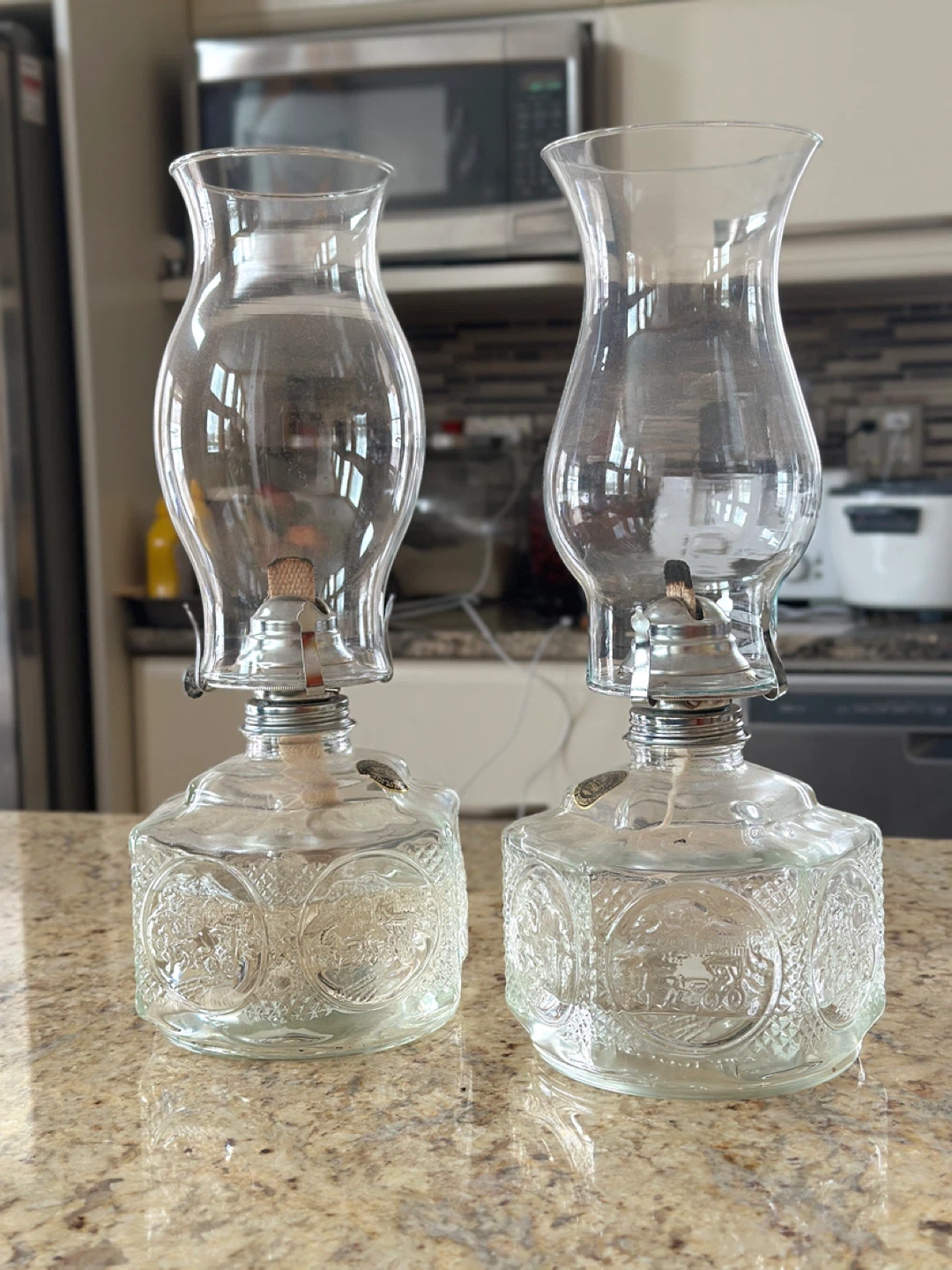 Vintage Tara Glass Hurricane Oil Lamps (CAN DELIVER) - photo 3