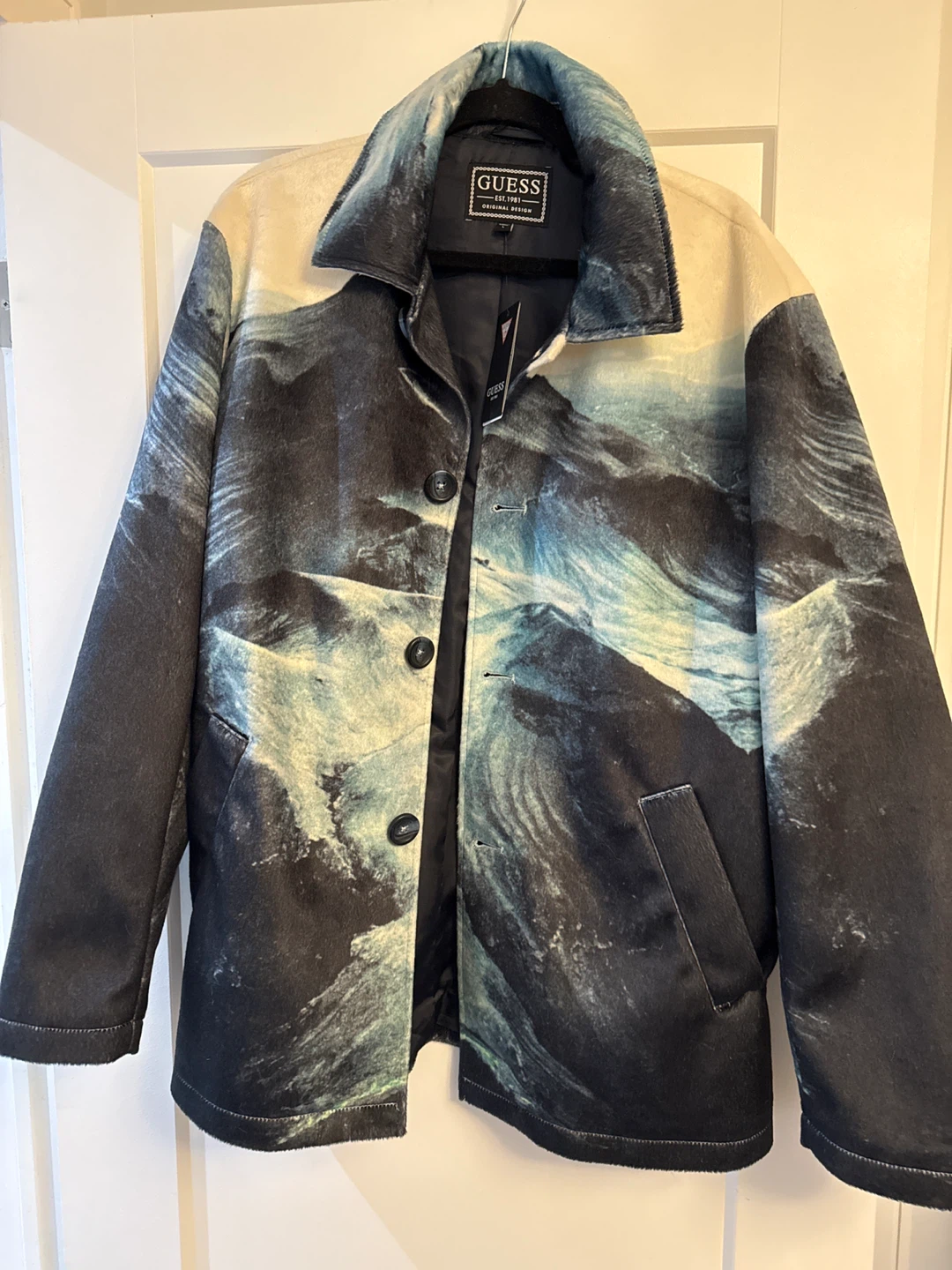 GUESS Original Design Cow Coat L