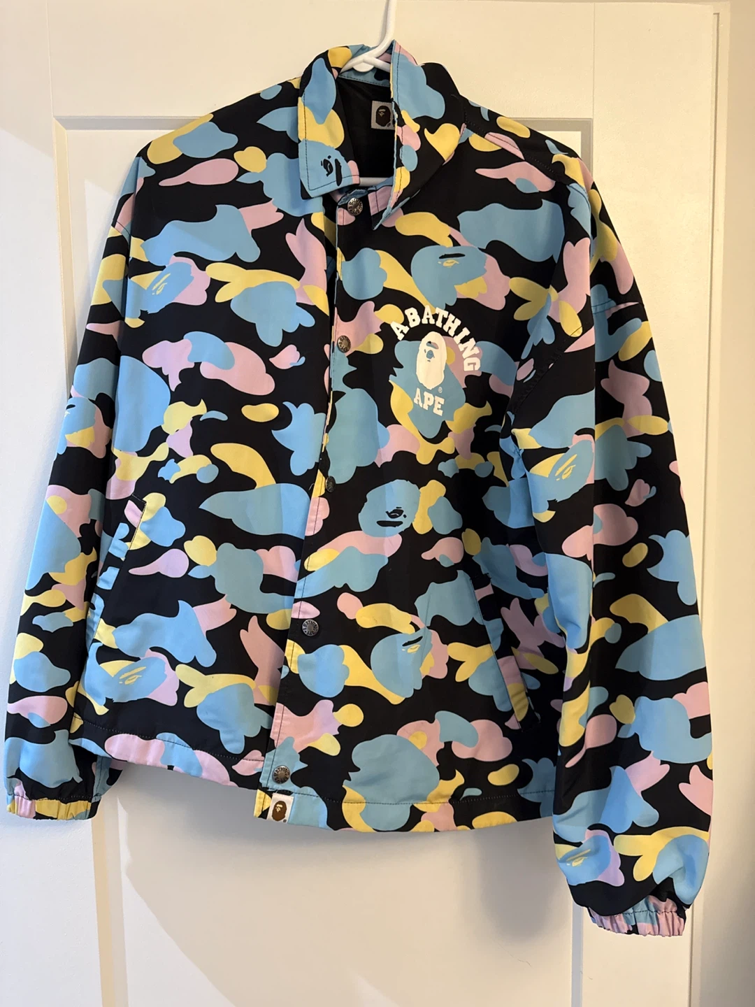 A Bathing Ape Camo Coach Jacket Size S