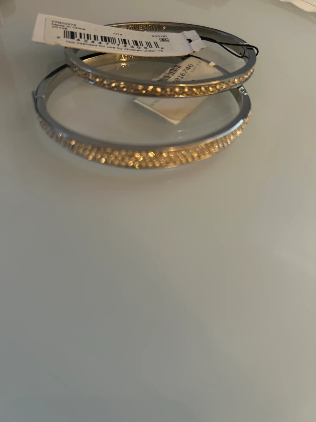 Givenchy Silver Tone Hinged Bangle Bracelets - photo 2
