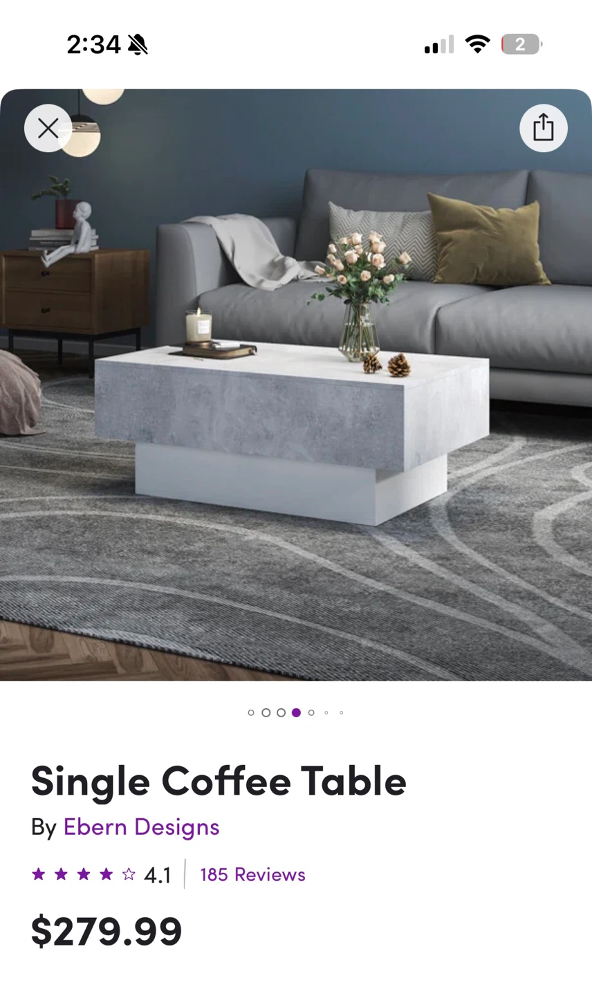 Modern Coffee Table with Double Push-Pull Design - photo 3