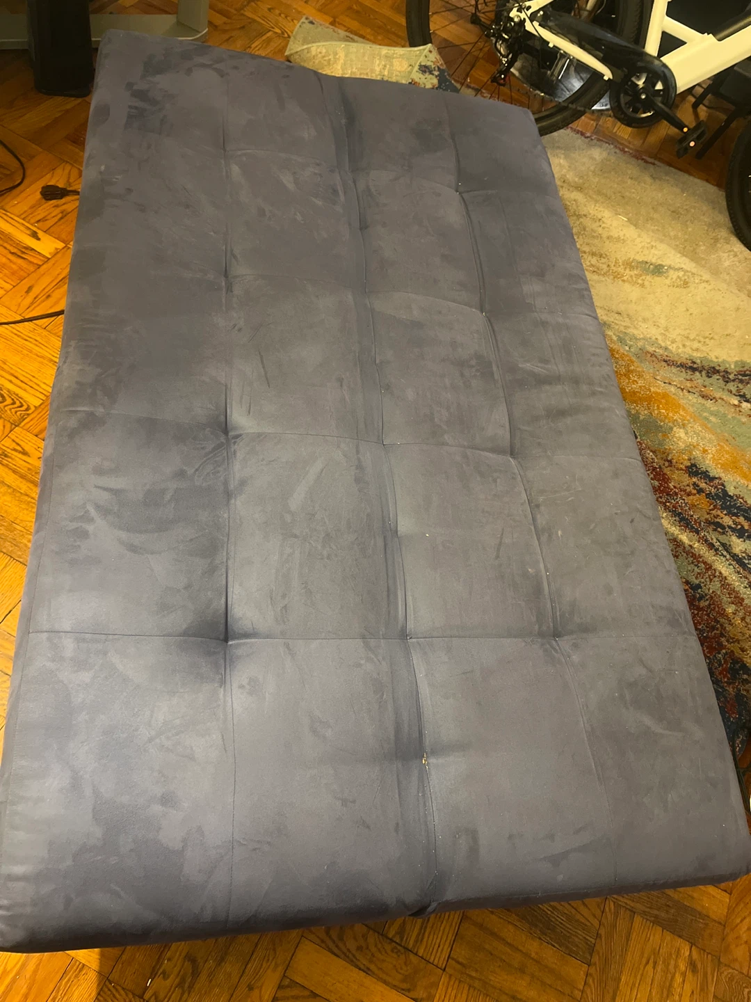 Dark Gray Tufted Futon Sofa Bed - photo 2