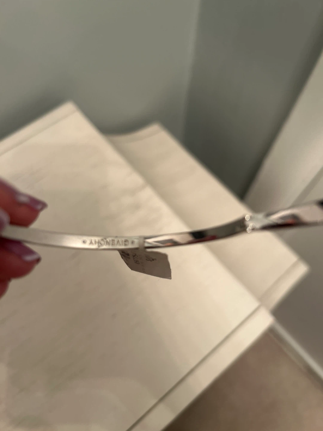 Givenchy Silver Tone Hinged Bangle Bracelets - photo 4