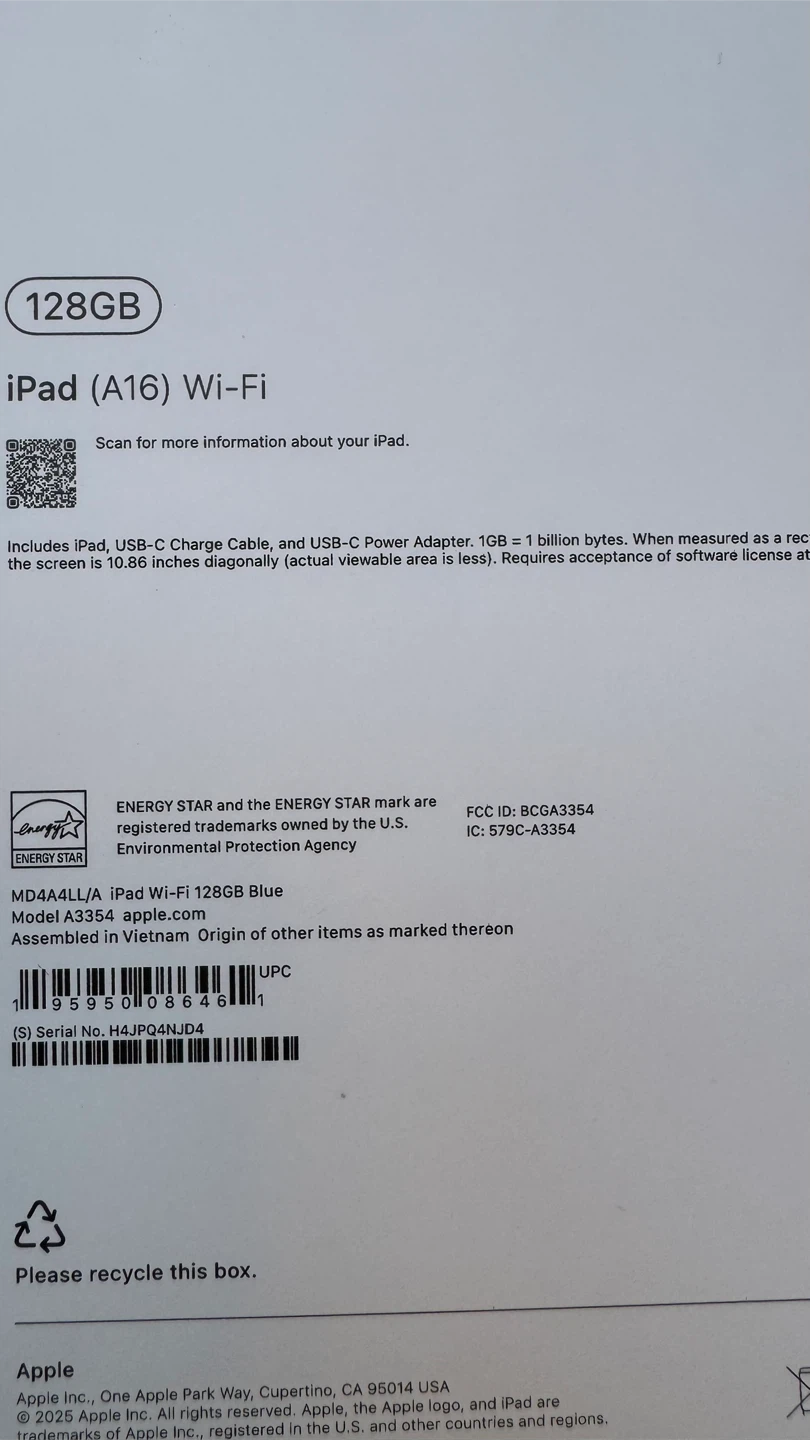Apple iPad (A16) Wi-Fi 128GB Blue - photo 3