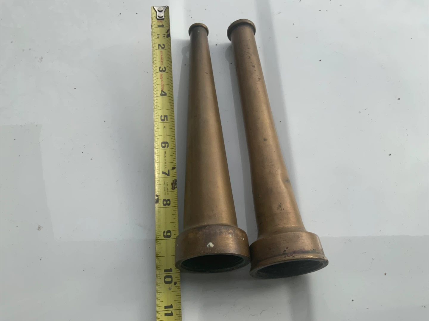 2 Vintage Brass Fire Hose Nozzles