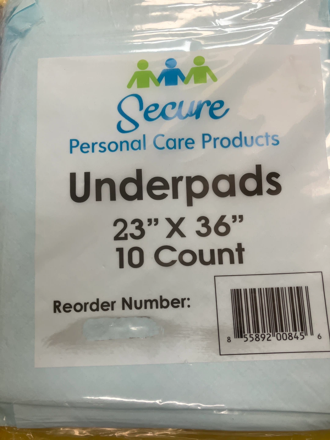 Secure Personal Care Products Underpads 23" X 36" - 10 Count