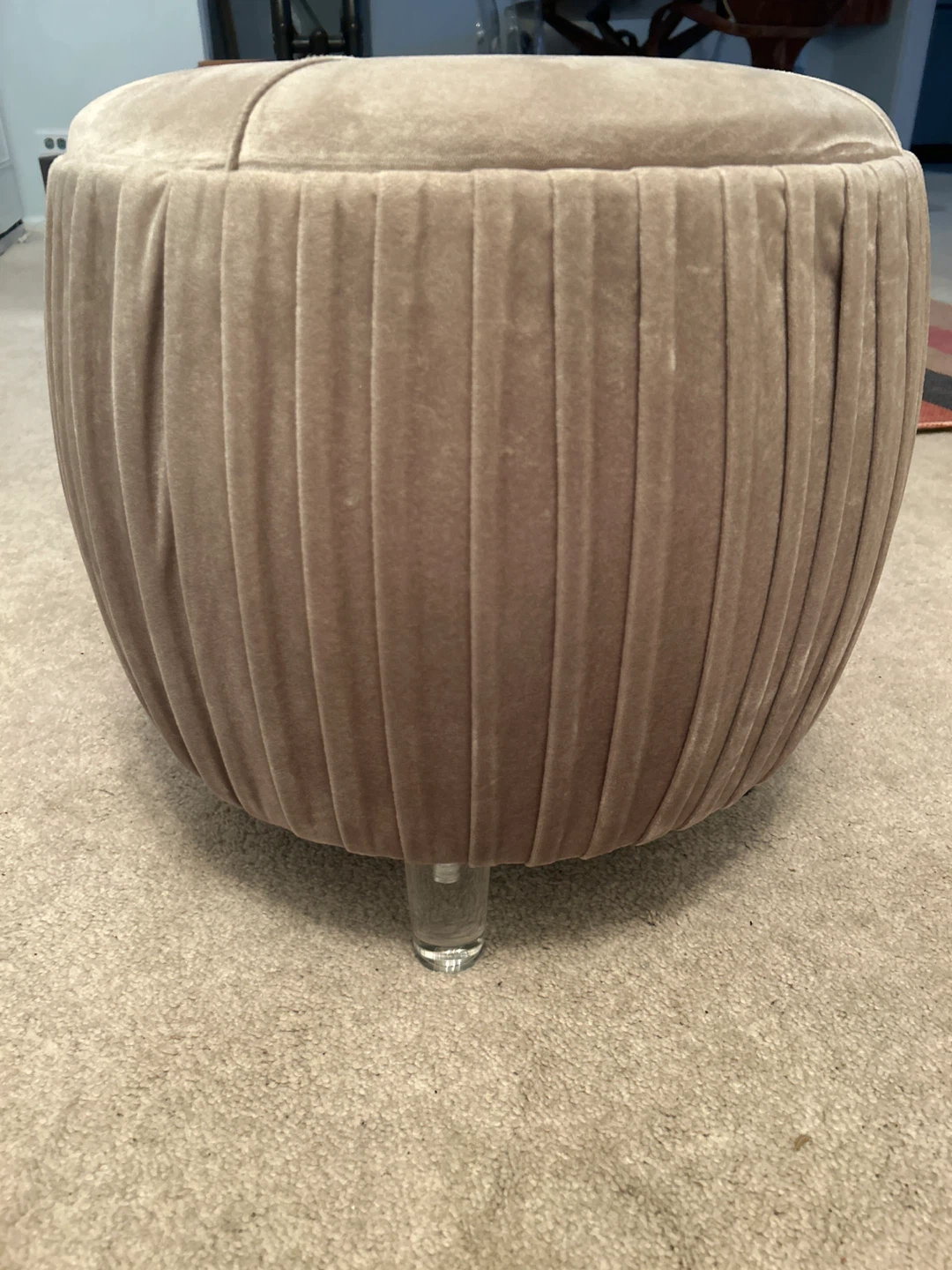 Helena KD Ottoman in Velvet  platinum color - photo 5