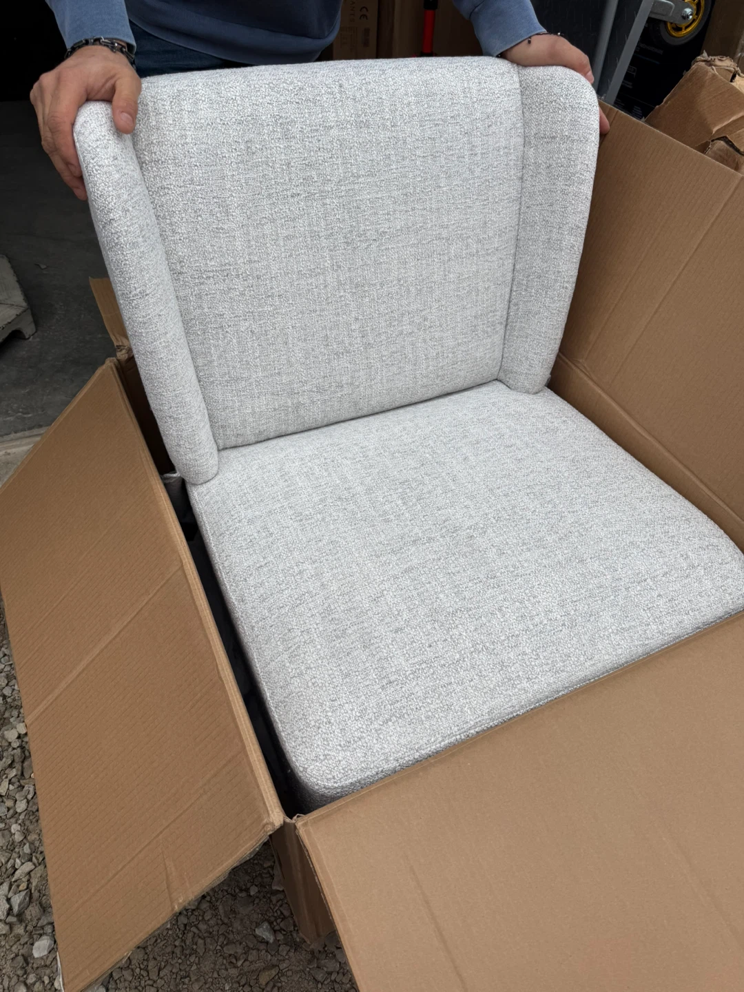 Upholstered Dining Chairs Set of 1 - Light Gray - photo 2