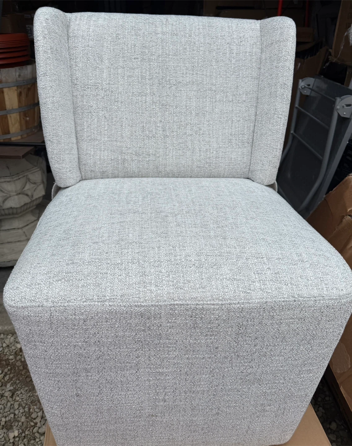 Upholstered Dining Chairs Set of 1 - Light Gray
