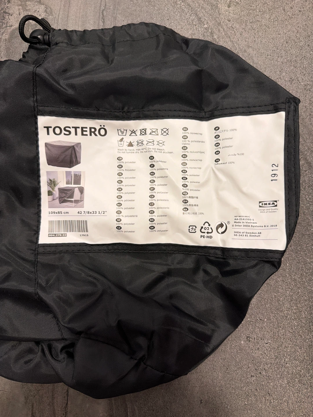Ikea Tostero Black Outdoor Furniture Cover - photo 2