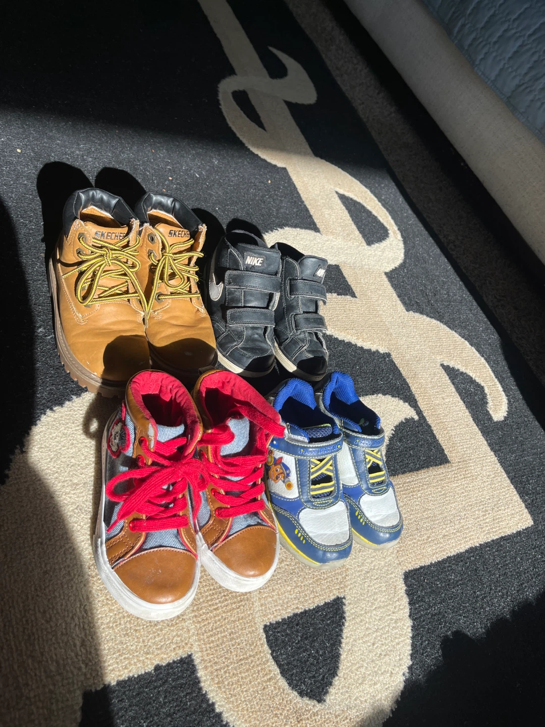 Kids' Shoes Bundle US 10: Skechers Boots & Paw Patrol Sneakers