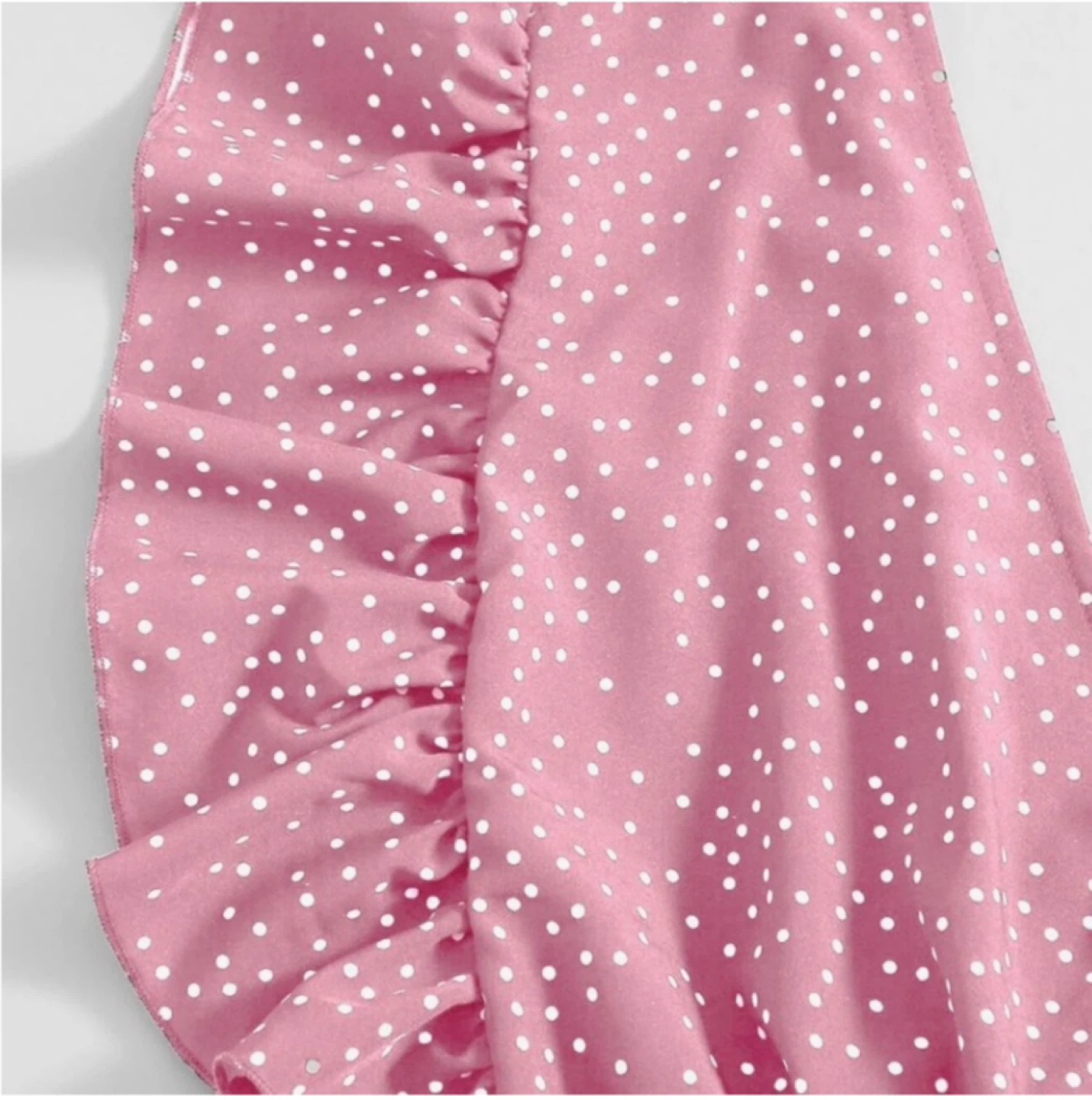 Pink Polka Dot Ruffle Shirt with bows - photo 3