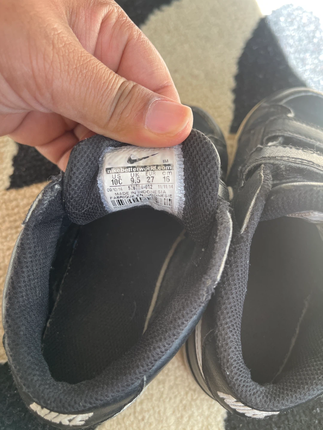 Nike Toddler Shoes Black Velcro Size 10c - photo 4