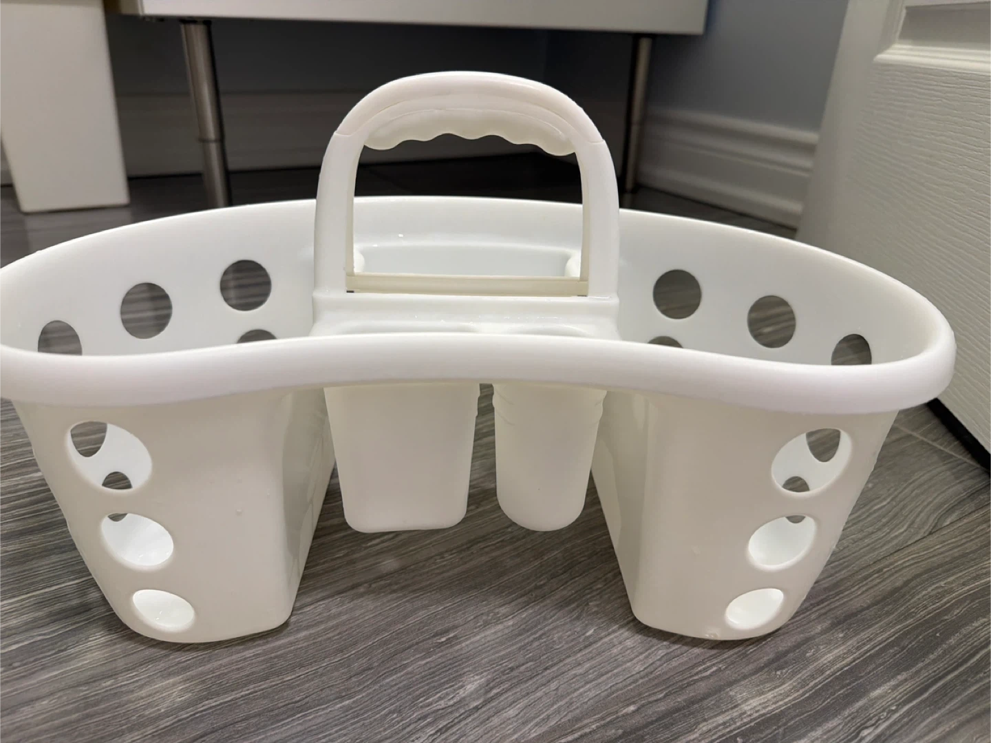 White Plastic Shower Caddy Organizer