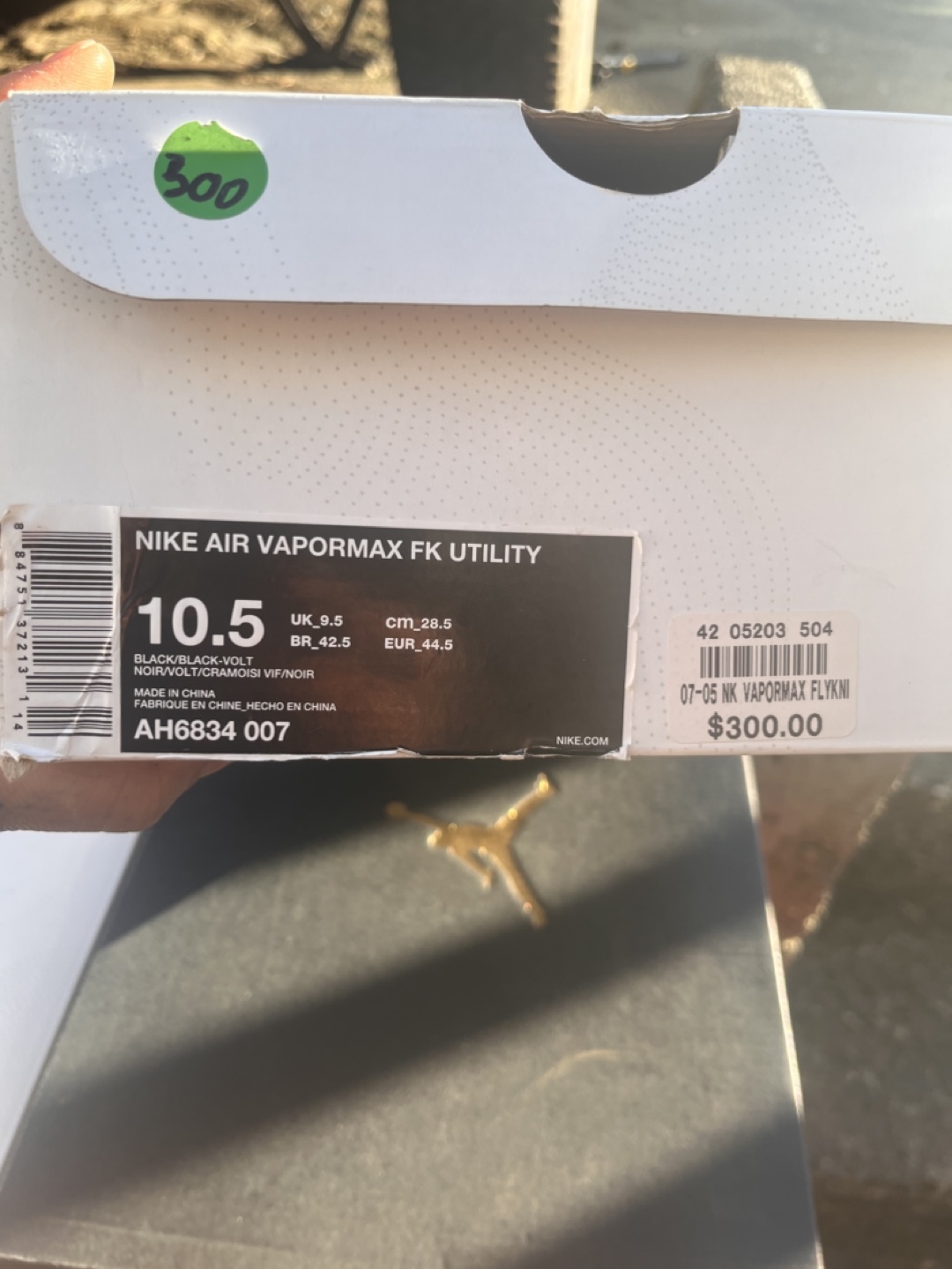 Nike Air Vapormax FK Utility Shoes Black/Volt Size 10.5 - photo 2