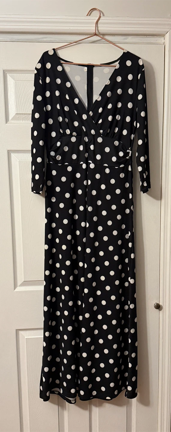 Black Polka Dot Maxi Dress🧡 - photo 3
