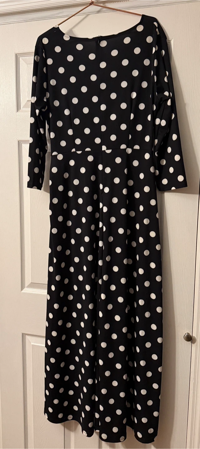 Black Polka Dot Maxi Dress🧡 - photo 2