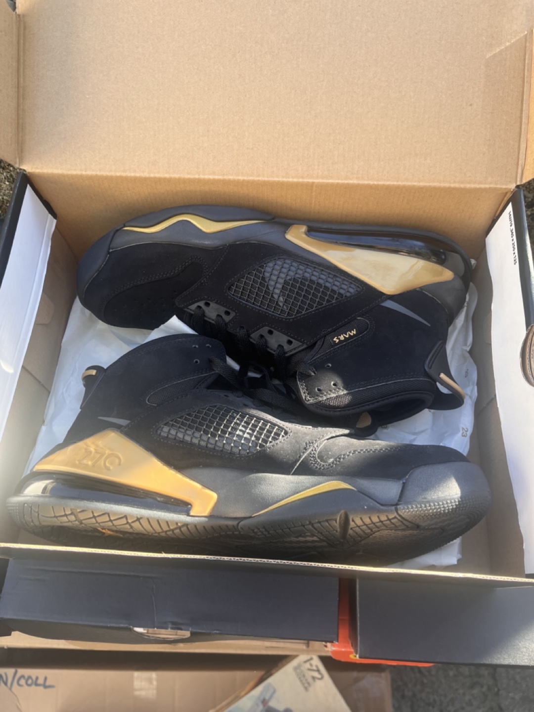 Jordan Mars 270 Black Gold Sneakers