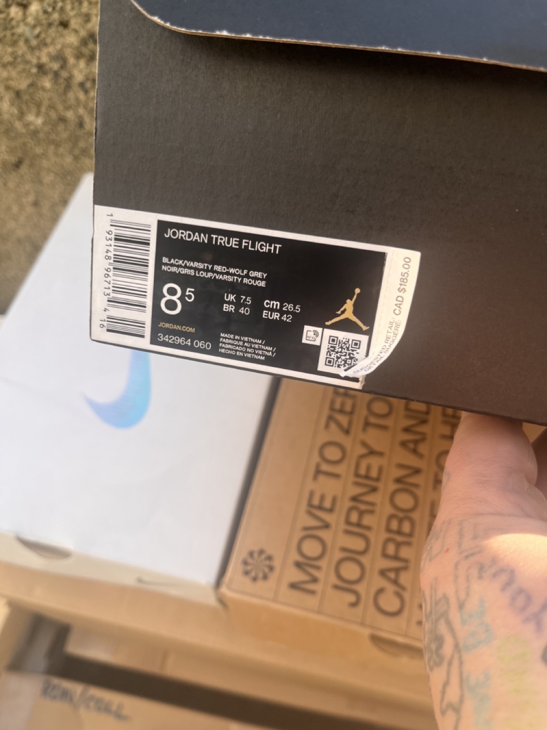 Jordan True Flight Shoes - Black/Red - photo 2