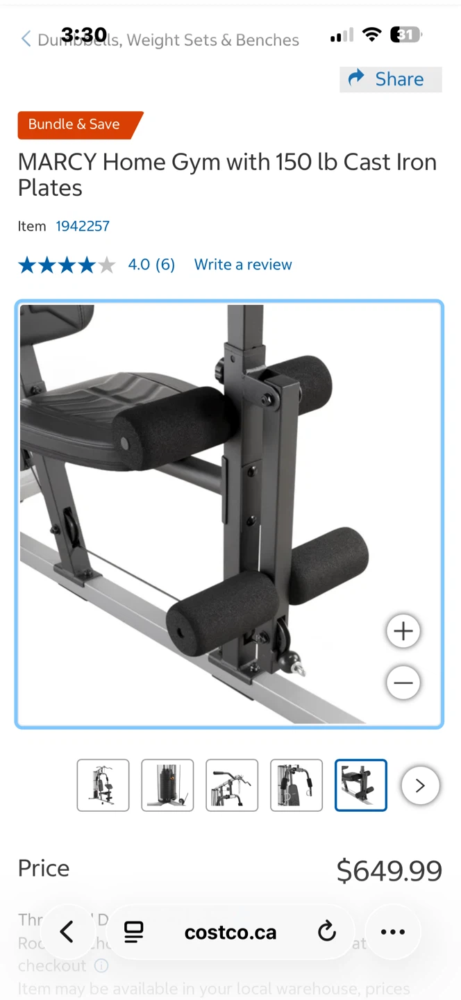 MARCY Home Gym with 150 lb Cast Iron Plates - photo 2