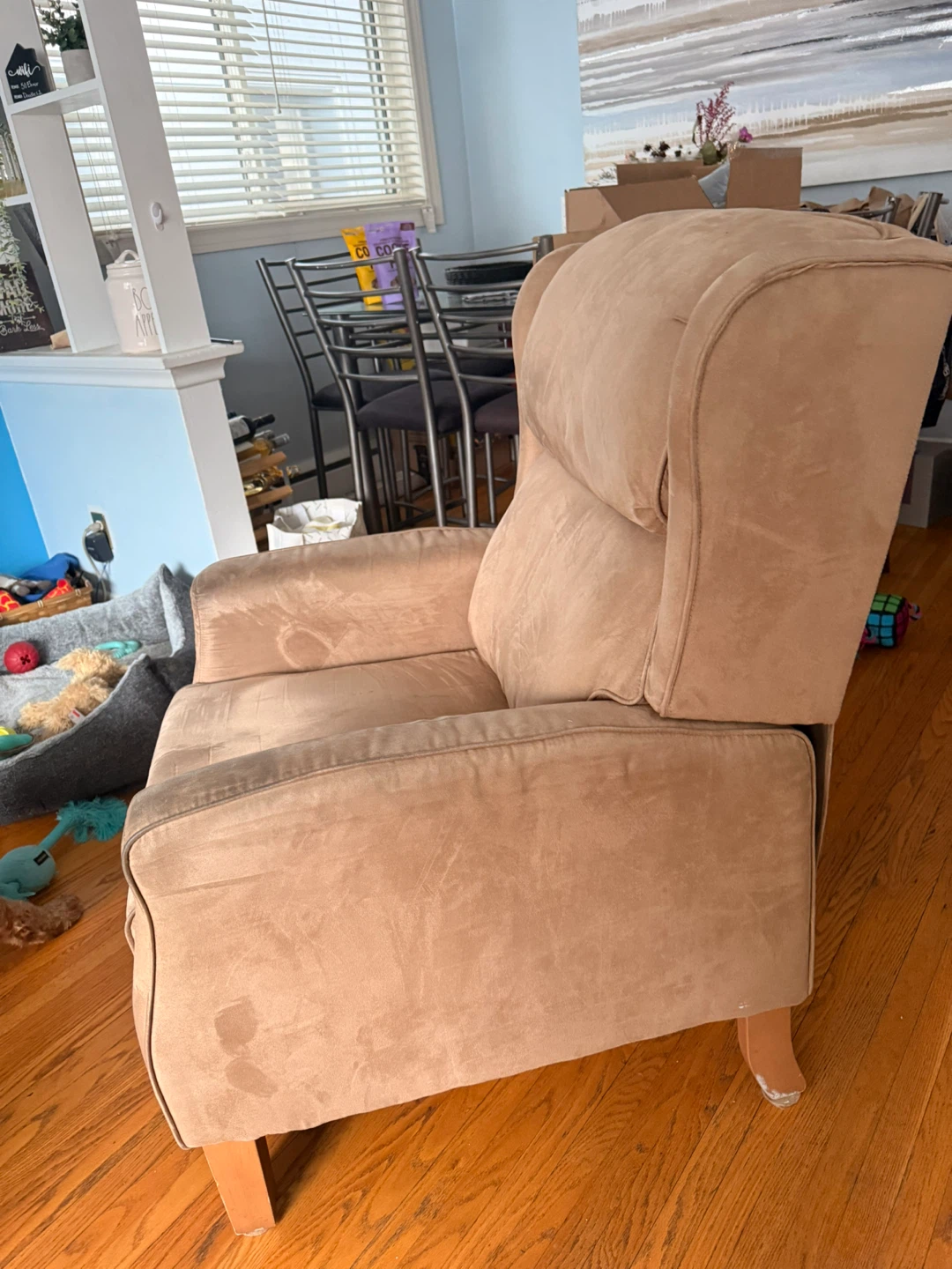 Tan Wingback Recliner Chair