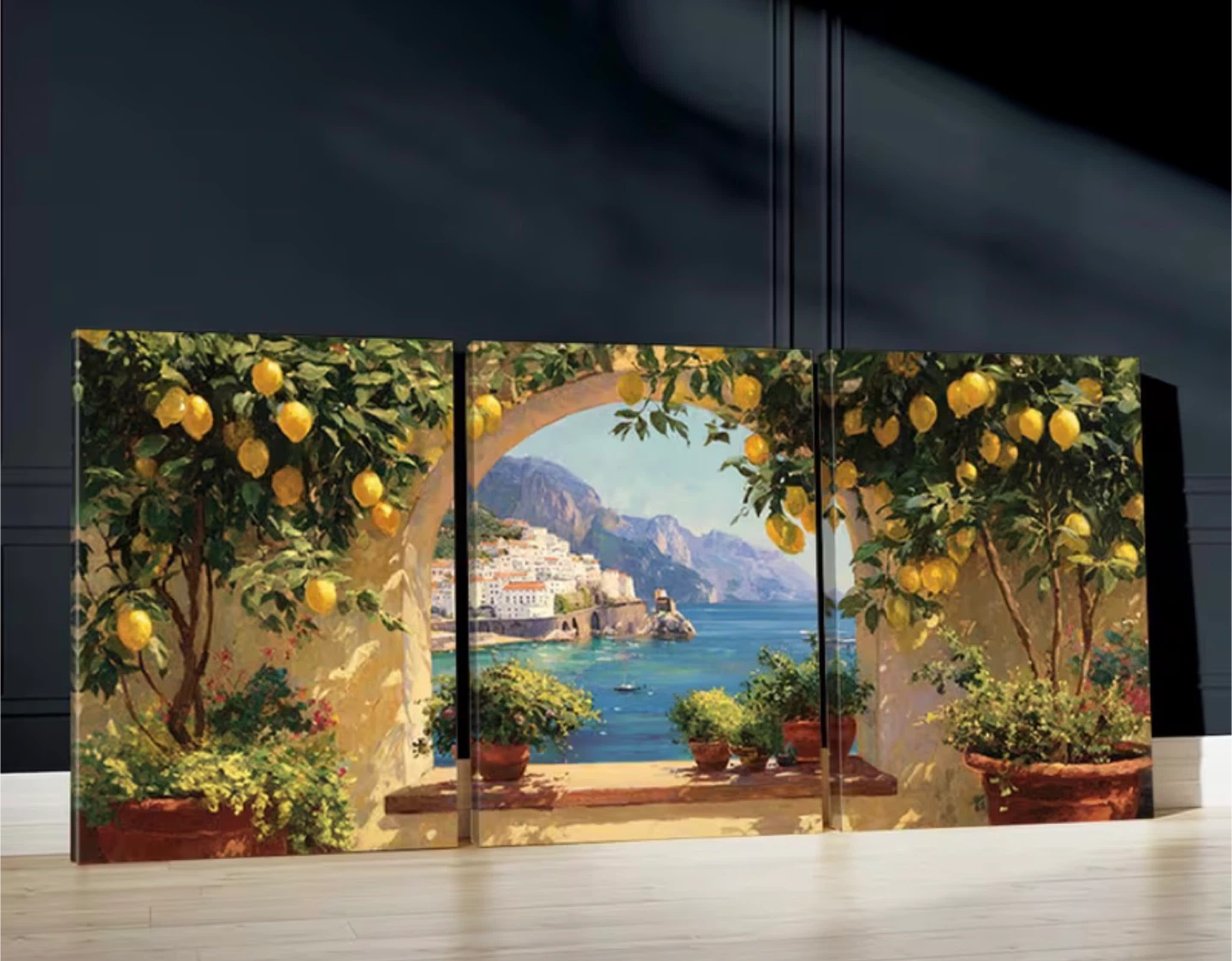Lemon Tree Art  Triptych