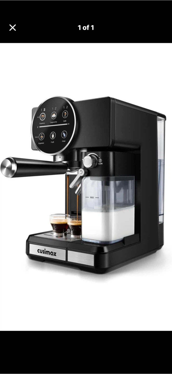 Cusimax Espresso Machine with Milk Frother